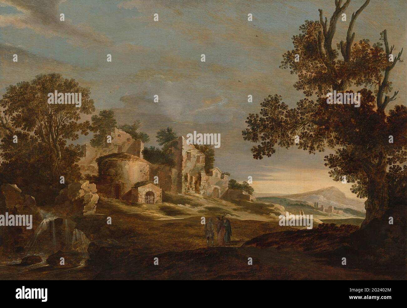Landscape with Journey to Emmaus. Landscape with the Emmausgoers