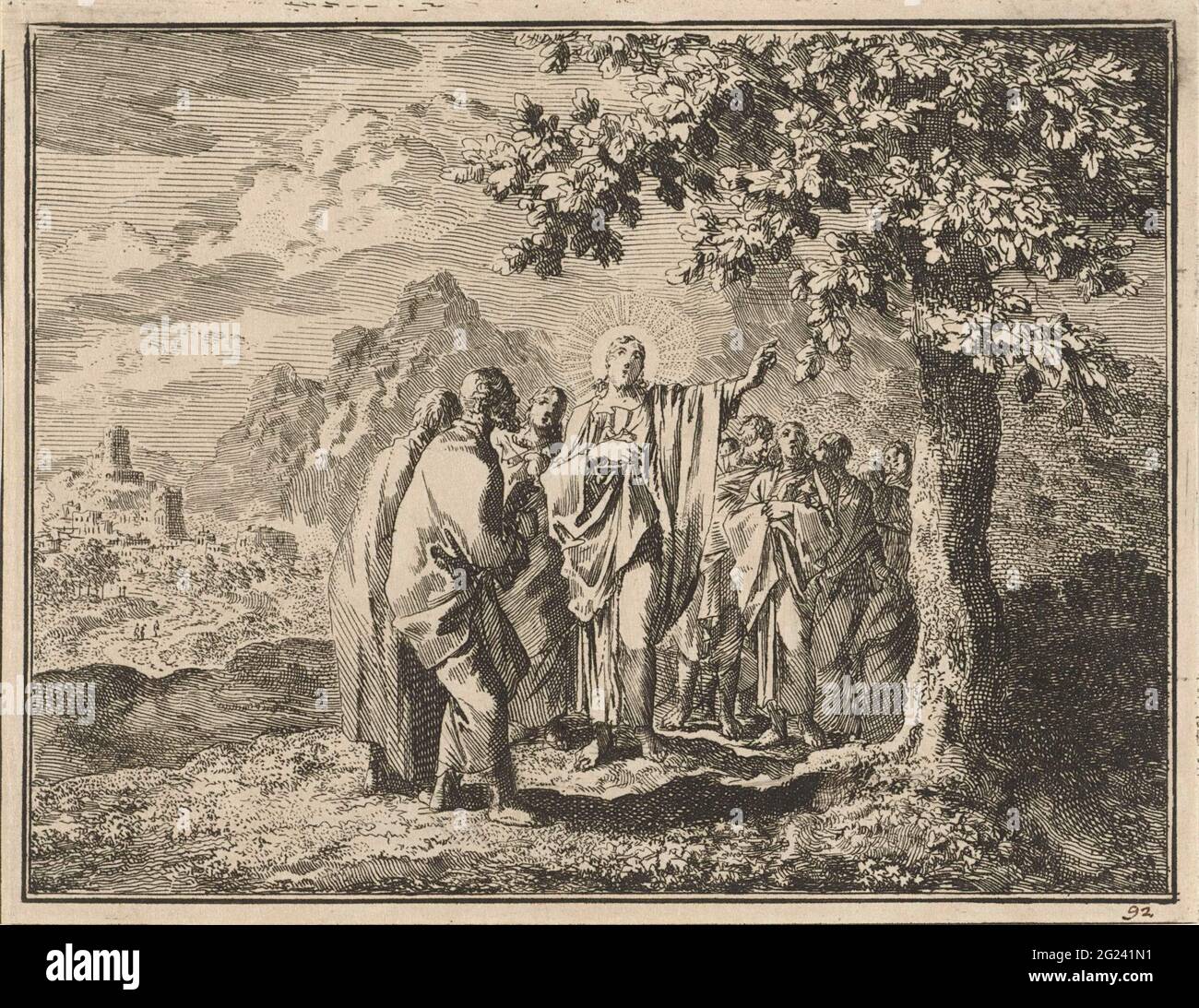 Christ curses the fig tree Stock Photo Alamy