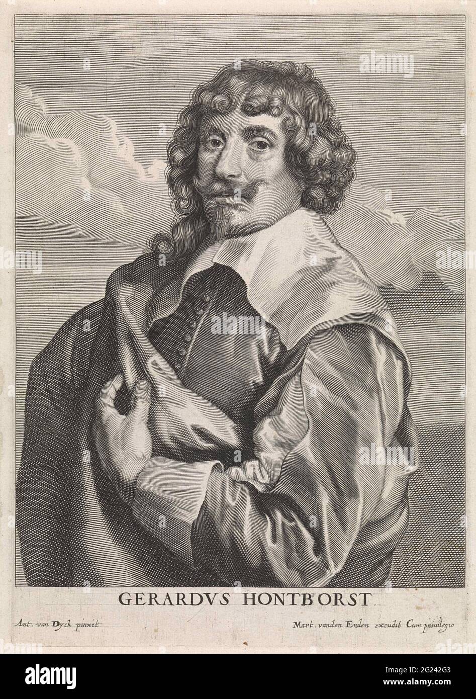 Portrait of the painter Gerard van Honthorst Stock Photo - Alamy
