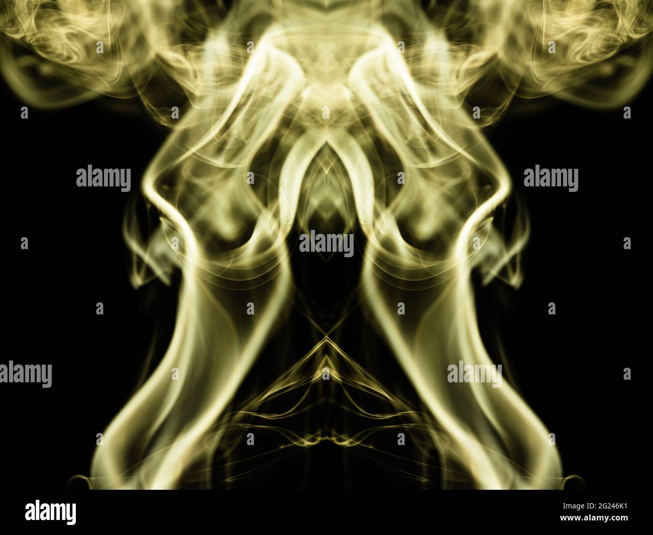 Yellow smoke on black background Stock Photo Alamy