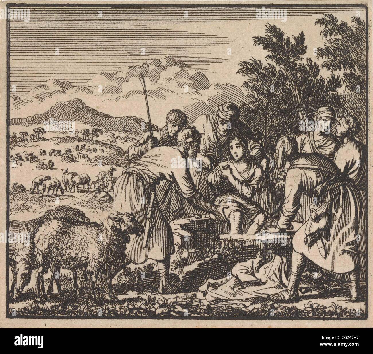 Joseph is thrown into the well by his brothers Stock Photo Alamy