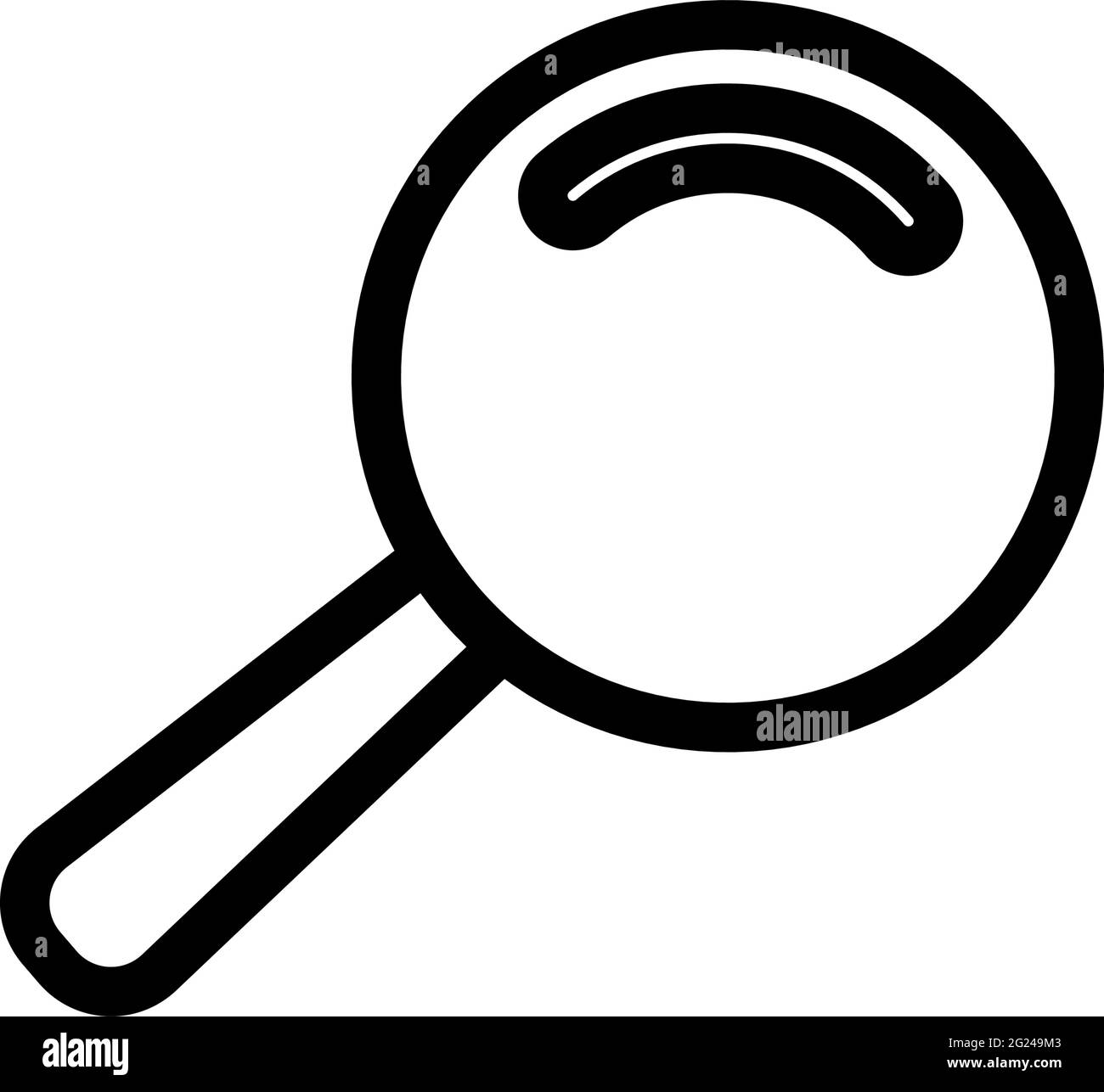 Icon Of Magnifier. Editable Bold Outline Design. Vector Illustration ...