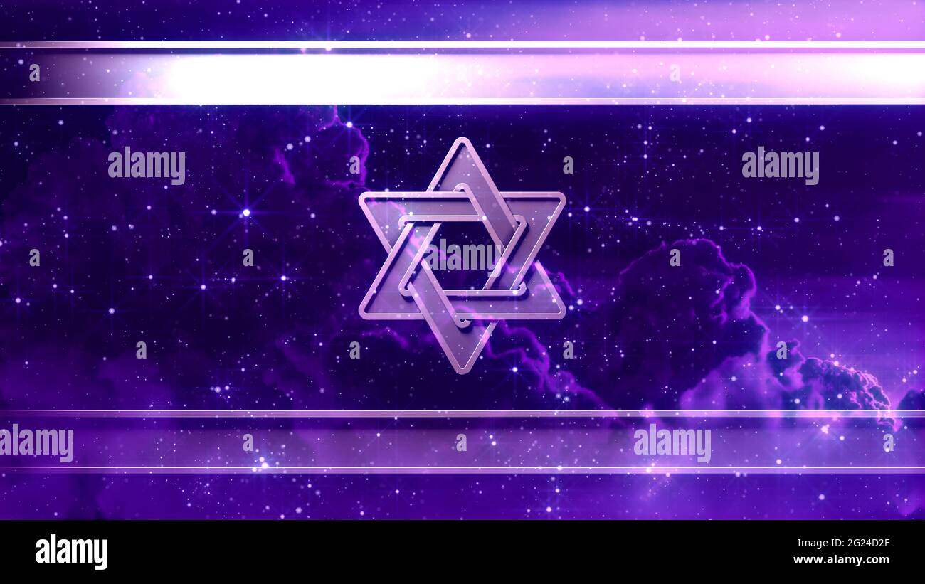 beautiful Israel flag with magen david - cgi abstract 3D rendering Stock Photo