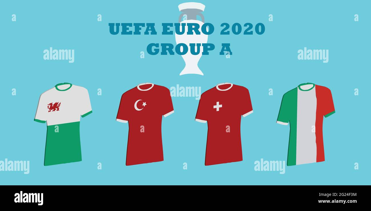 Uefa Euro 2020 Tournament Group A Stock Vector Image Art Alamy