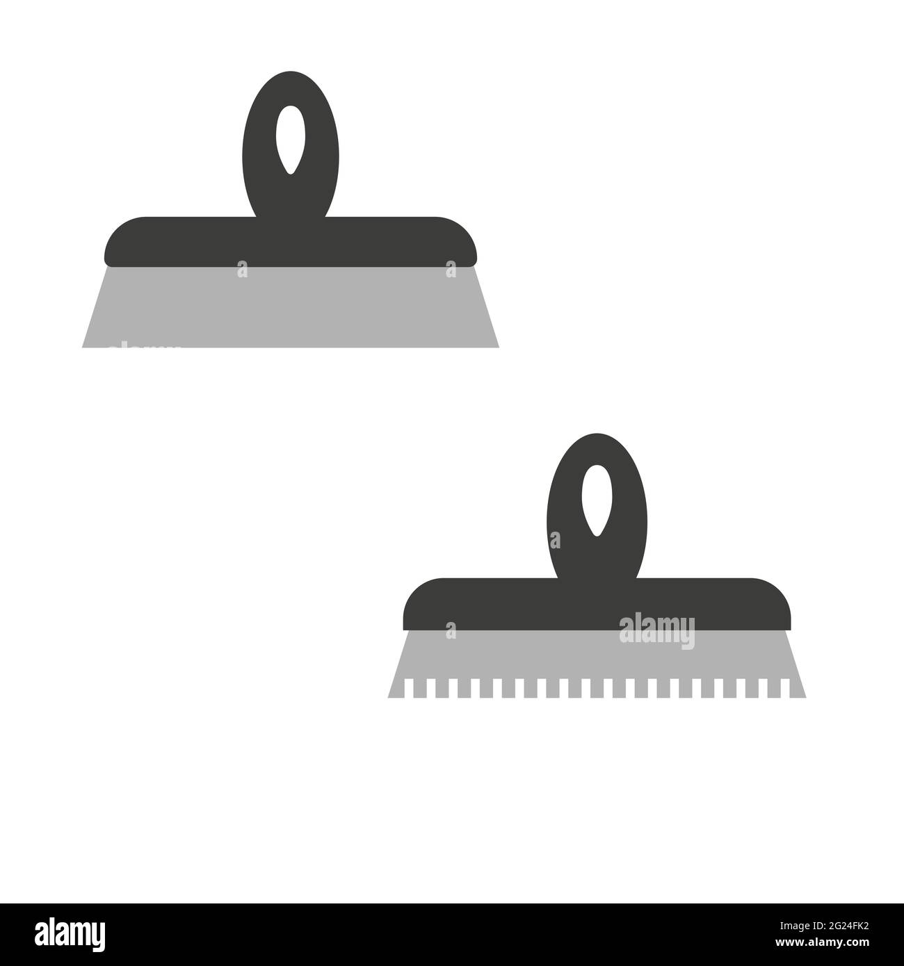 Putty knife on the white background. Vector illustration Stock Vector