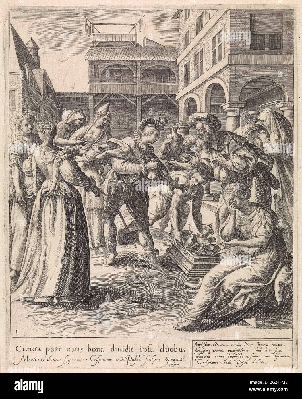 The lost son receives his inheritance; Parable of the lost son. The