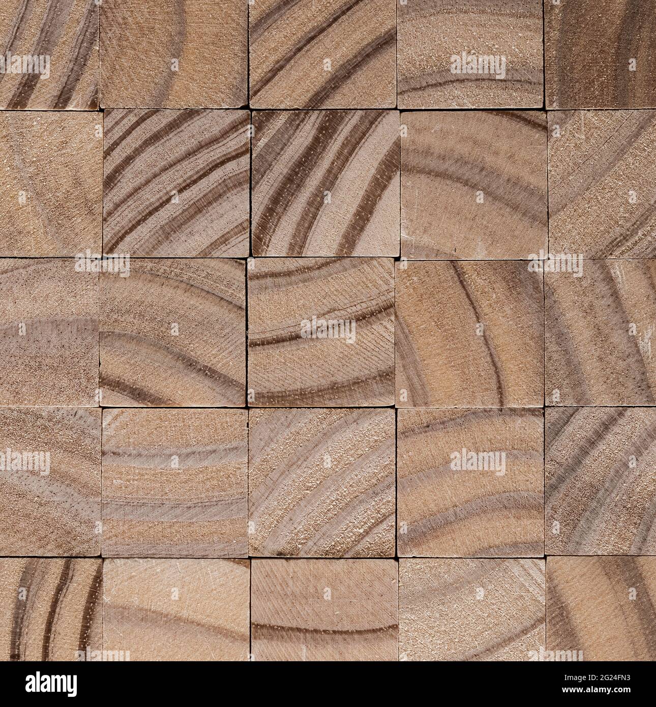 top view of wooden cubes or blocks, full frame background Stock Photo
