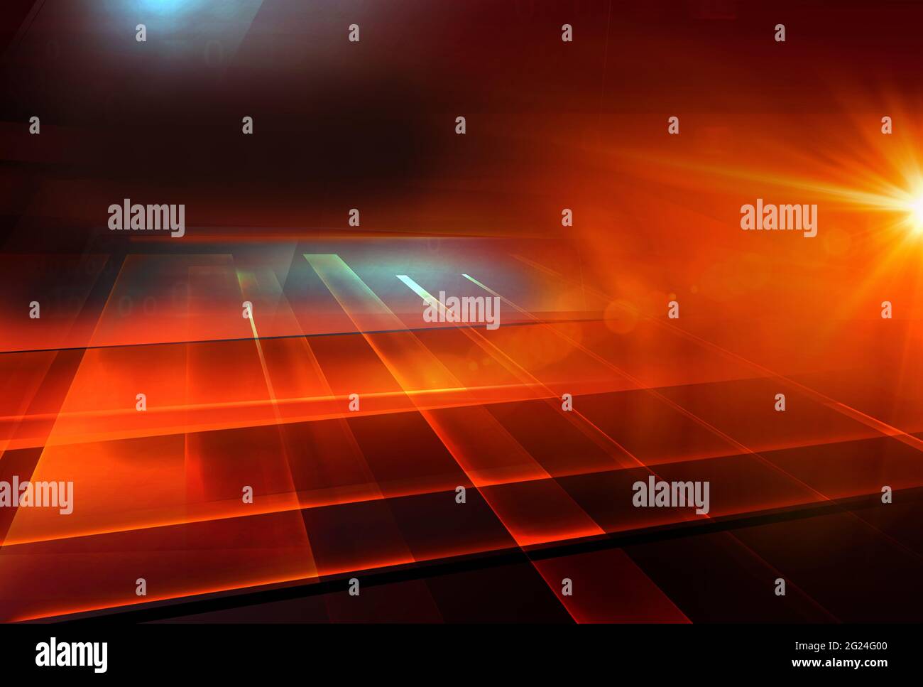 Graphical abstract 3d space backdrop, red theme background Stock Photo