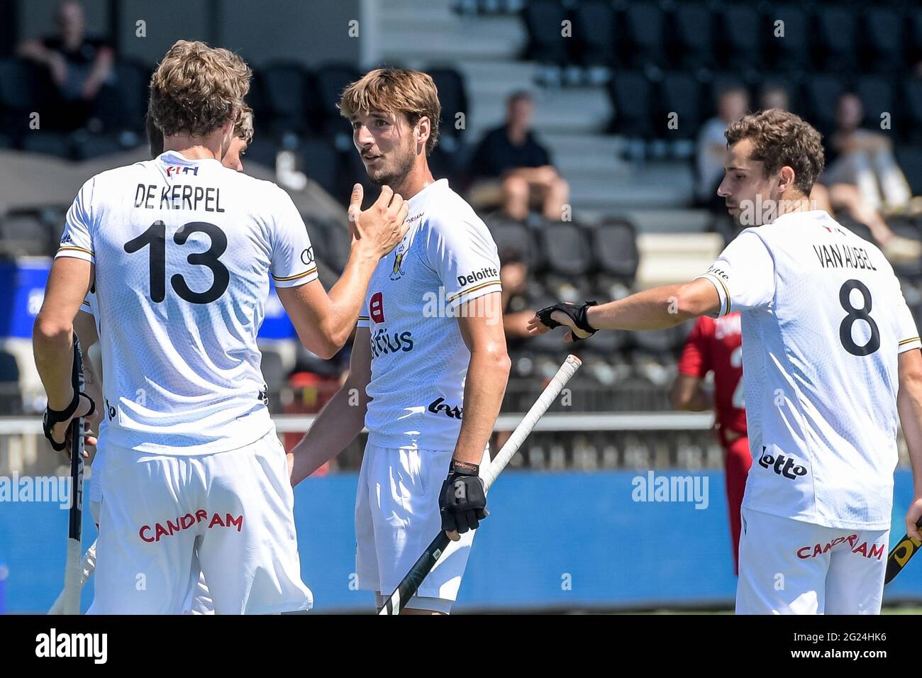 AMSTELVEEN, NETHERLANDS JUNE 8 Antoine Kina of Belgium celebrates