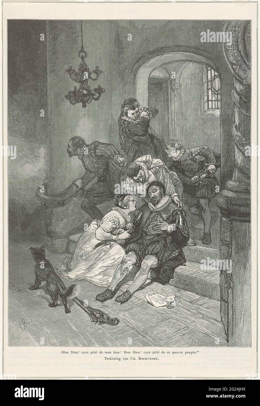 Murder Of Willem Van Oranje 1584 The Prince Of Orange In Delft Murdered By Balthasar Gerards July 10 1584 Willem Van Oranje Is At The Bottom Of The Stairs His Wife Kneels
