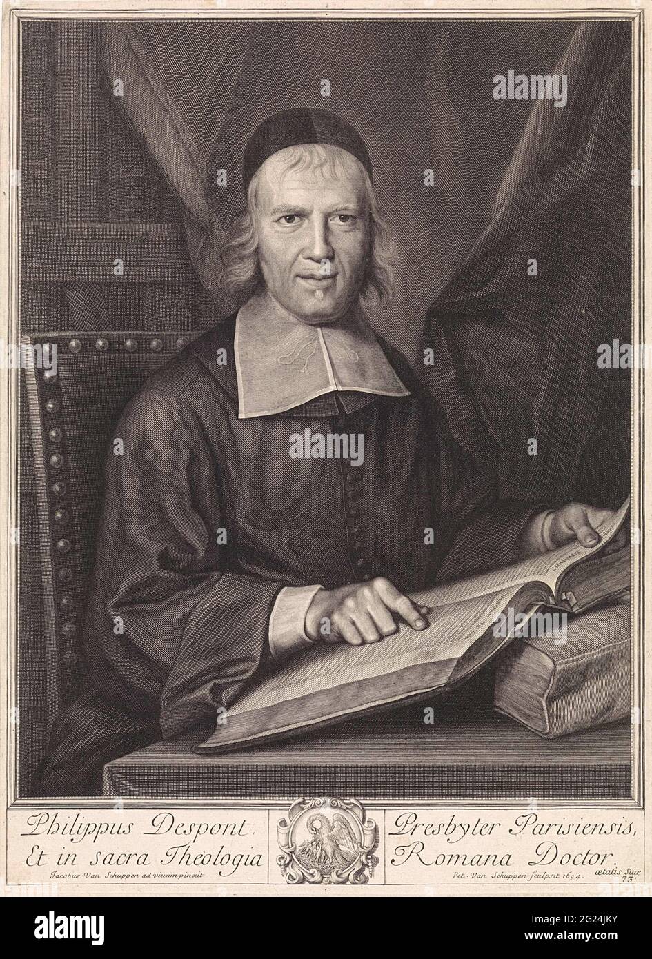 Portrait of Antonius Brassavola; Portraits of classical and recent philosophers and doctors. A portrait with a round list of Antonius Musa Brassavolus, the personal physician of Charles V, Frans I, Hendrik VIII