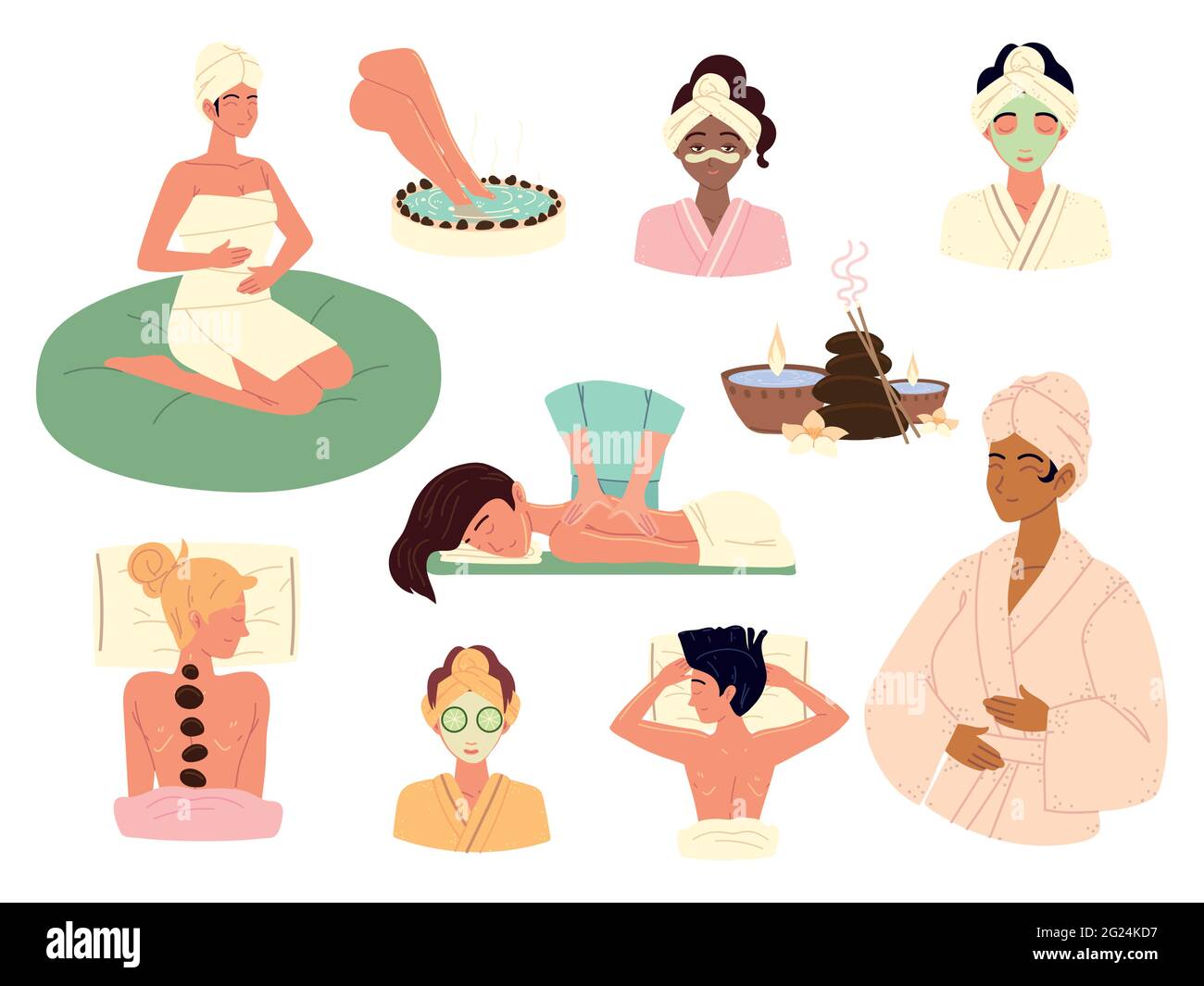 spa center set Stock Vector Image & Art - Alamy