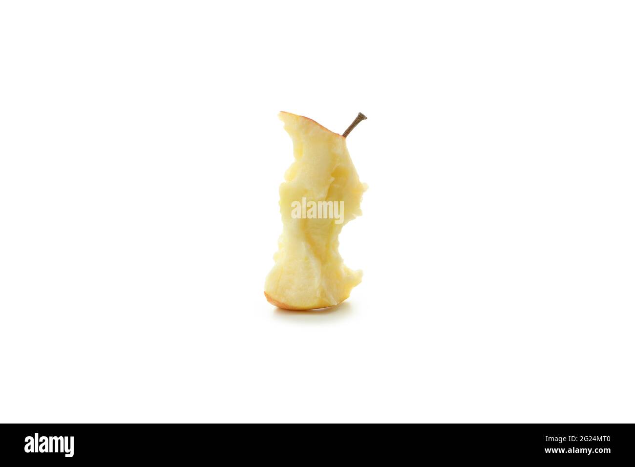 Ripe bitten apple isolated on white background Stock Photo