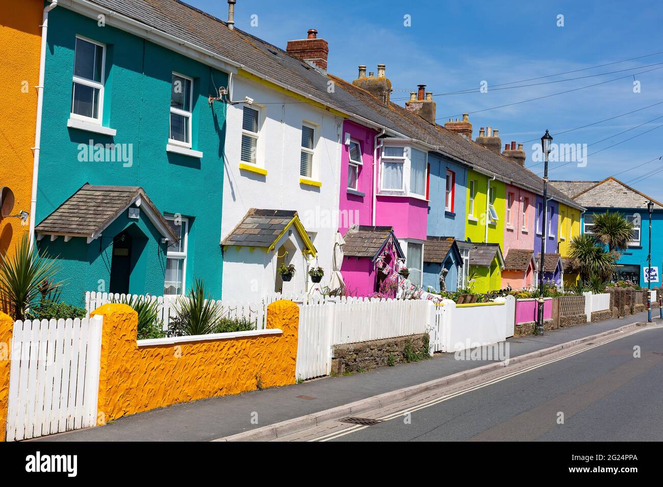 The colourful houses of Springfield Terrace which are a riot of bright ...