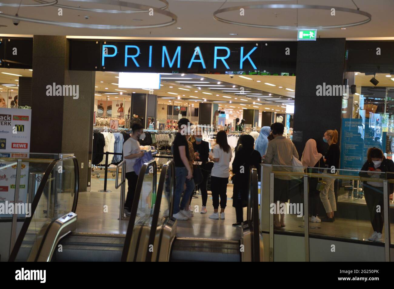 PRIMARK - The fast fashion store in Friedenau, Berlin, Germany - 3rd June 2021. Stock Photo