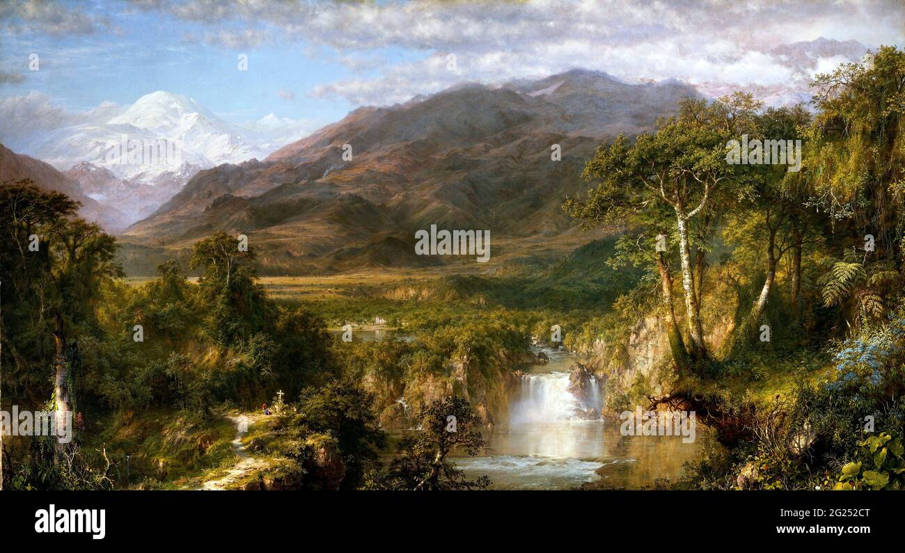 Heart of the Andes by Frederic Edwin Church(1826-1900), oil on canvas, 1859. Stock Photo