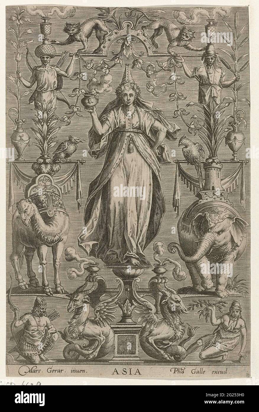 Asia; Asia; The four continents. Asia's personification, standing on a ...