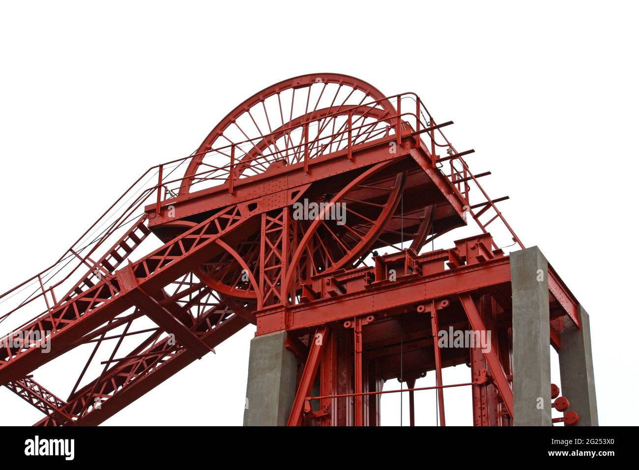 The Top of a Refurbished Colliery Headstocks. Stock Photo