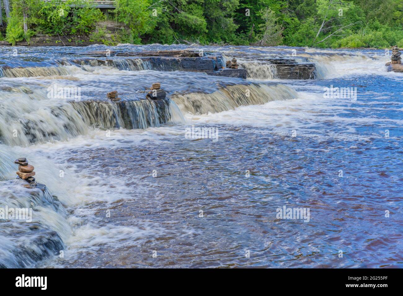 Tahquamenon Falls State Park In The Upper Peninsula Of Michigan Stock 