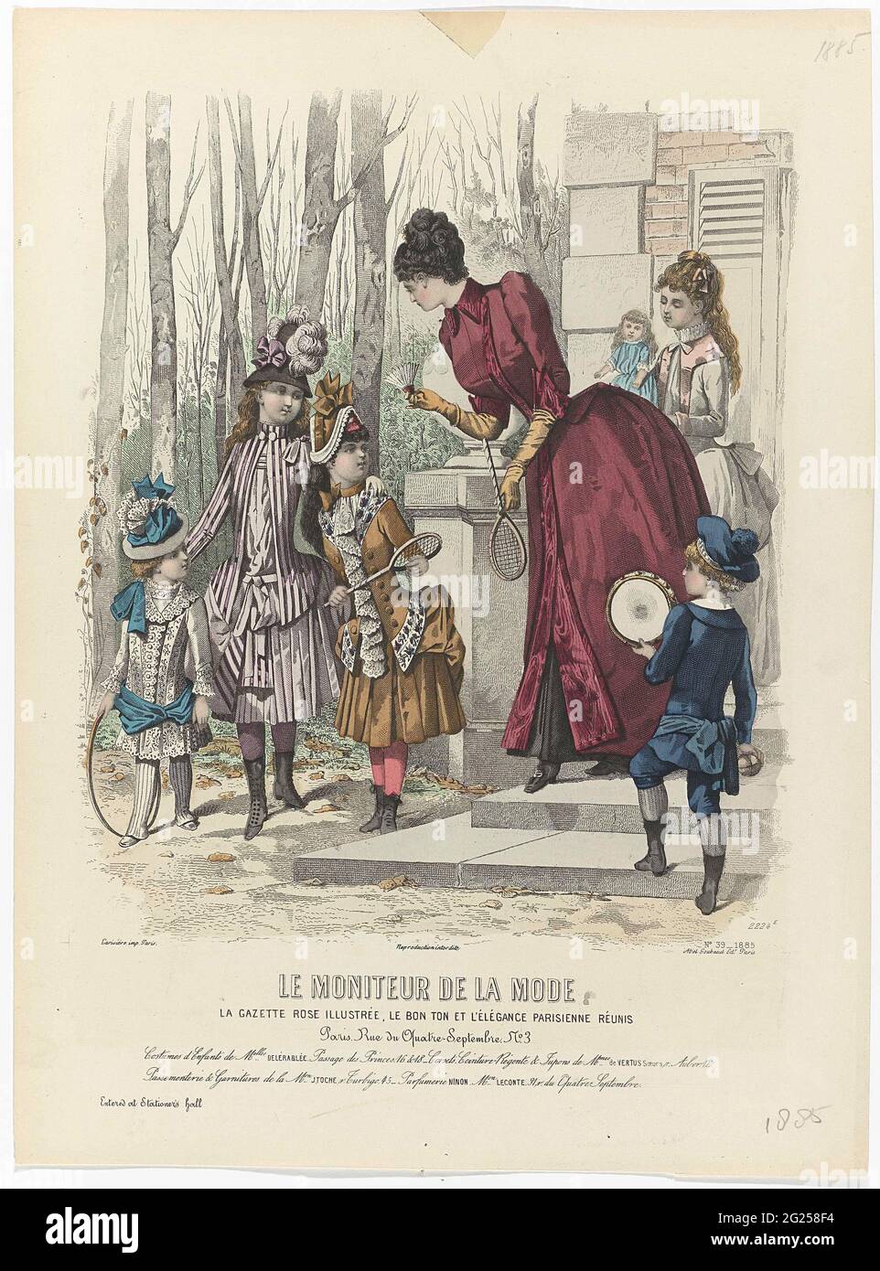 Le Moniteur de la Mode, 1885, No. 2224E, no. 39: Costumes d