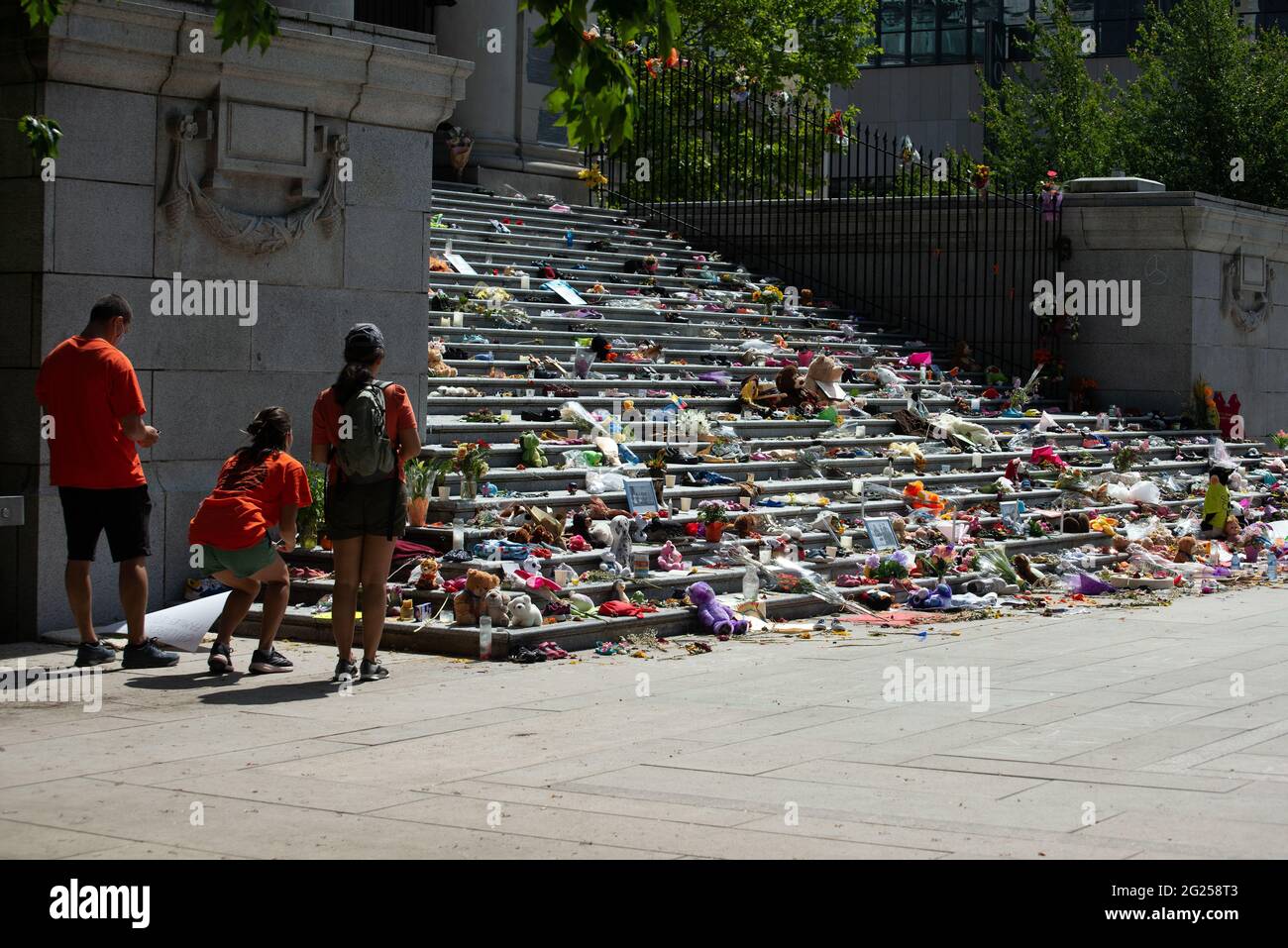 A memorial at Vancouver Art Gallery, honouring the 215 children whose