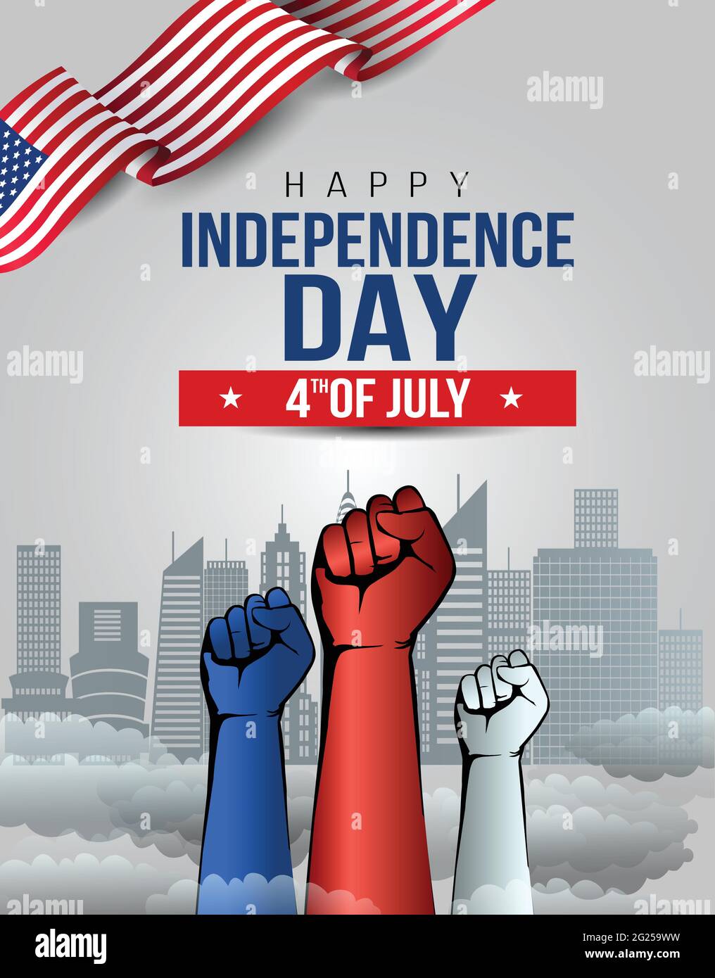 happy independence day America greetings. vector illustration design ...