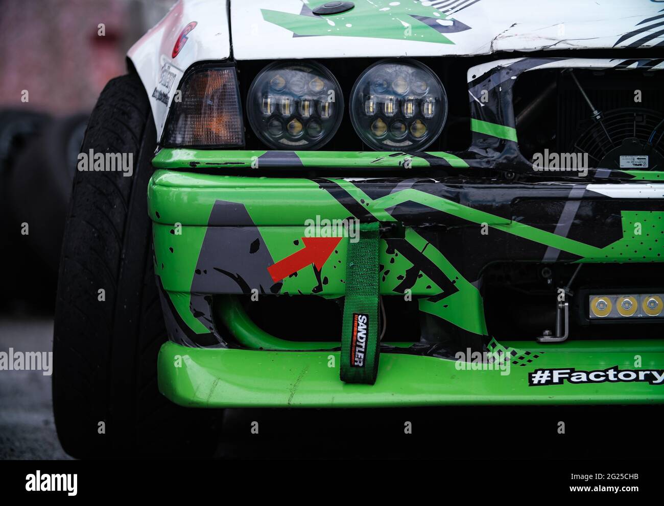 KYIV-15 MAY,2021:Tuned BMW M3 E36 with tuner LED headlights prepared for  race. Custom classic German vehicle on Drift And Car Show Stock Photo -  Alamy