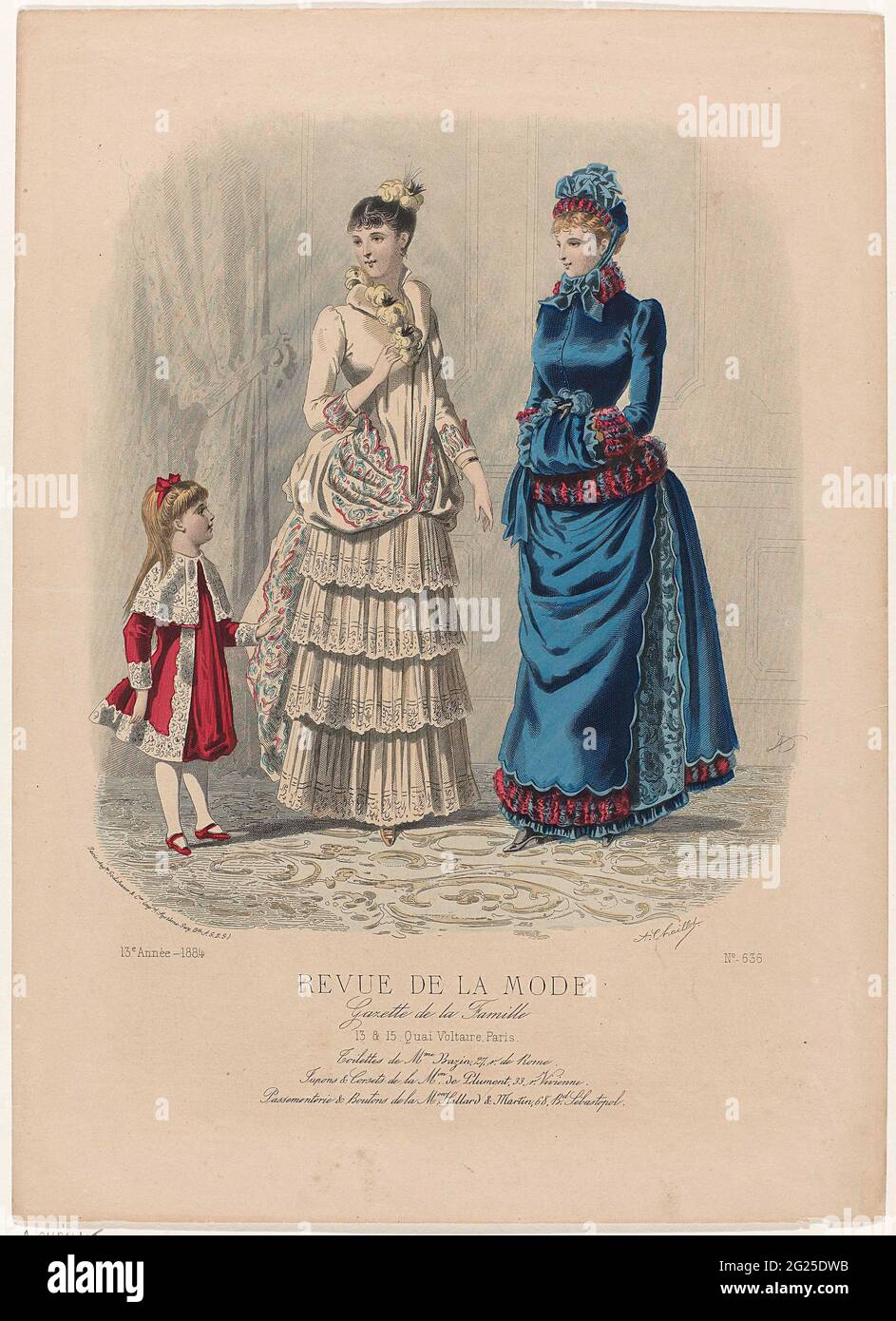 Revue de la fashion Gazette de la Famille Dimanche 9 Mars 1884