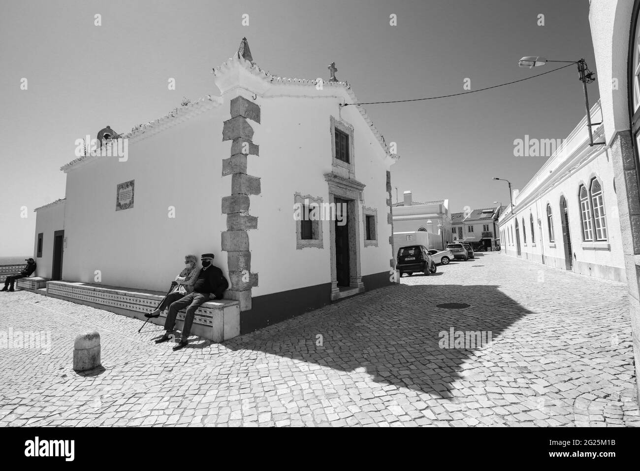 Small chapel in the village of Ericeira, Portugal. Stock Photo