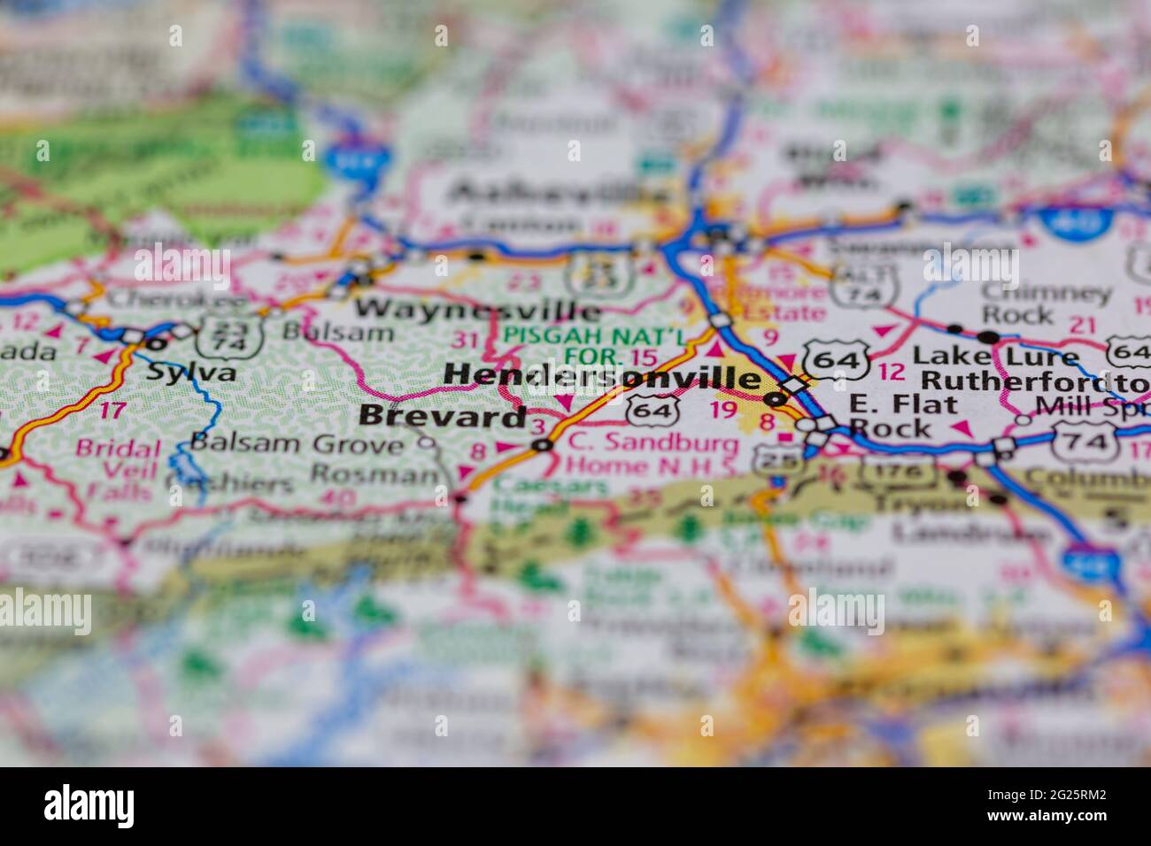 Hendersonville map hi-res stock photography and images - Alamy