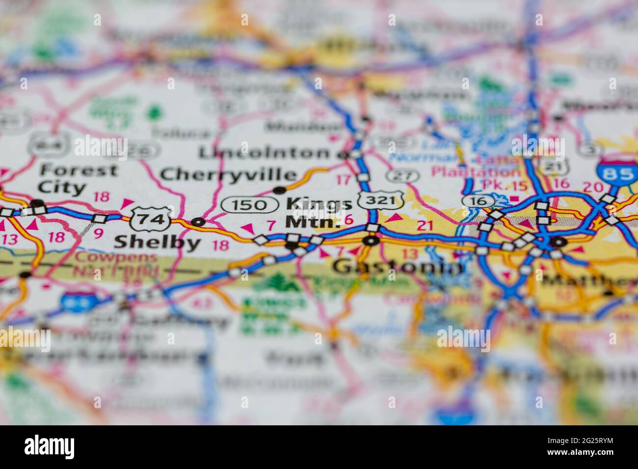 Kings mountain on a map hires stock photography and images Alamy