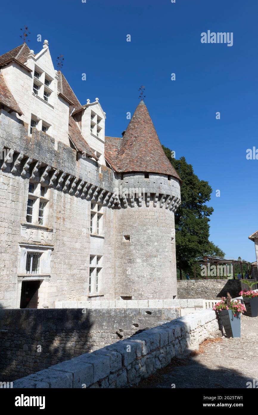 Mobazillac Castle in Aquitaine, Southern France Stock Photo