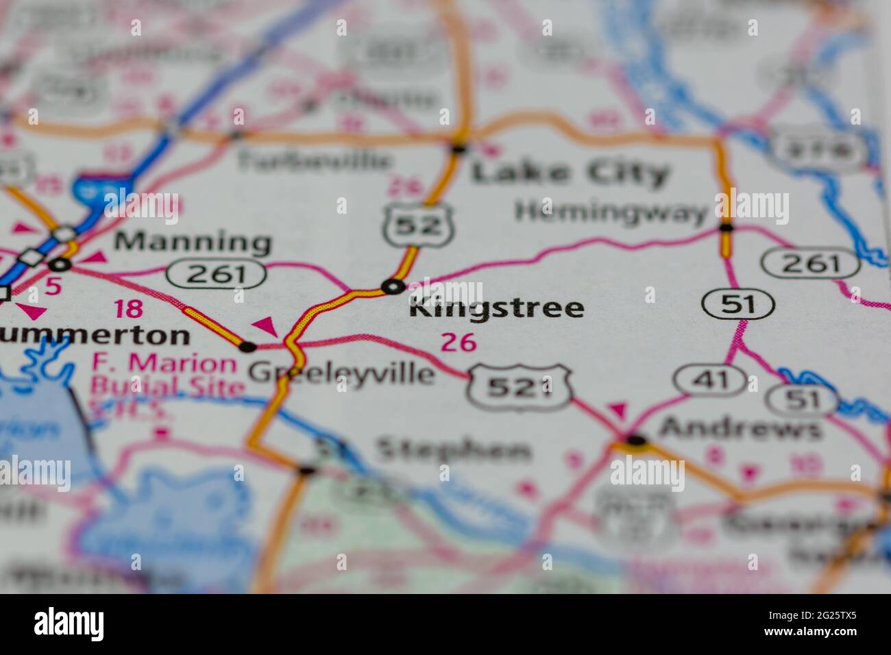 Kingstree on a map hires stock photography and images Alamy