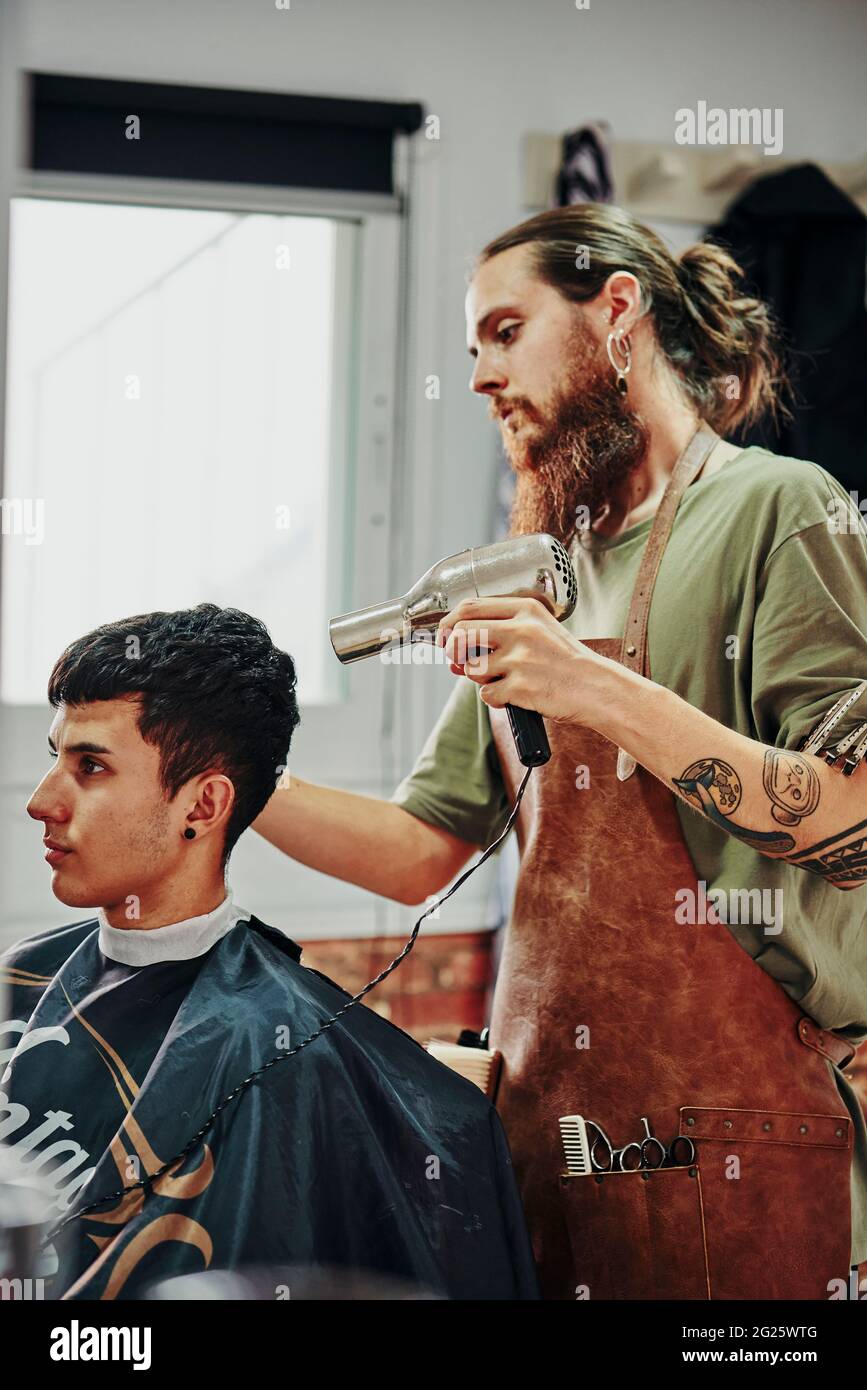 Hair drying a hair dryer hi-res stock photography and images - Alamy