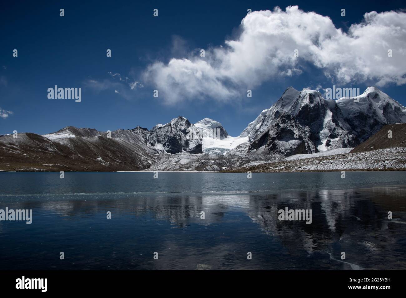 Sikkim, Gurudongmar Lake Stock Photo