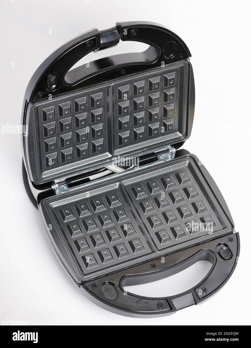 Clean waffle maker plates above top view isolated Stock Photo Alamy