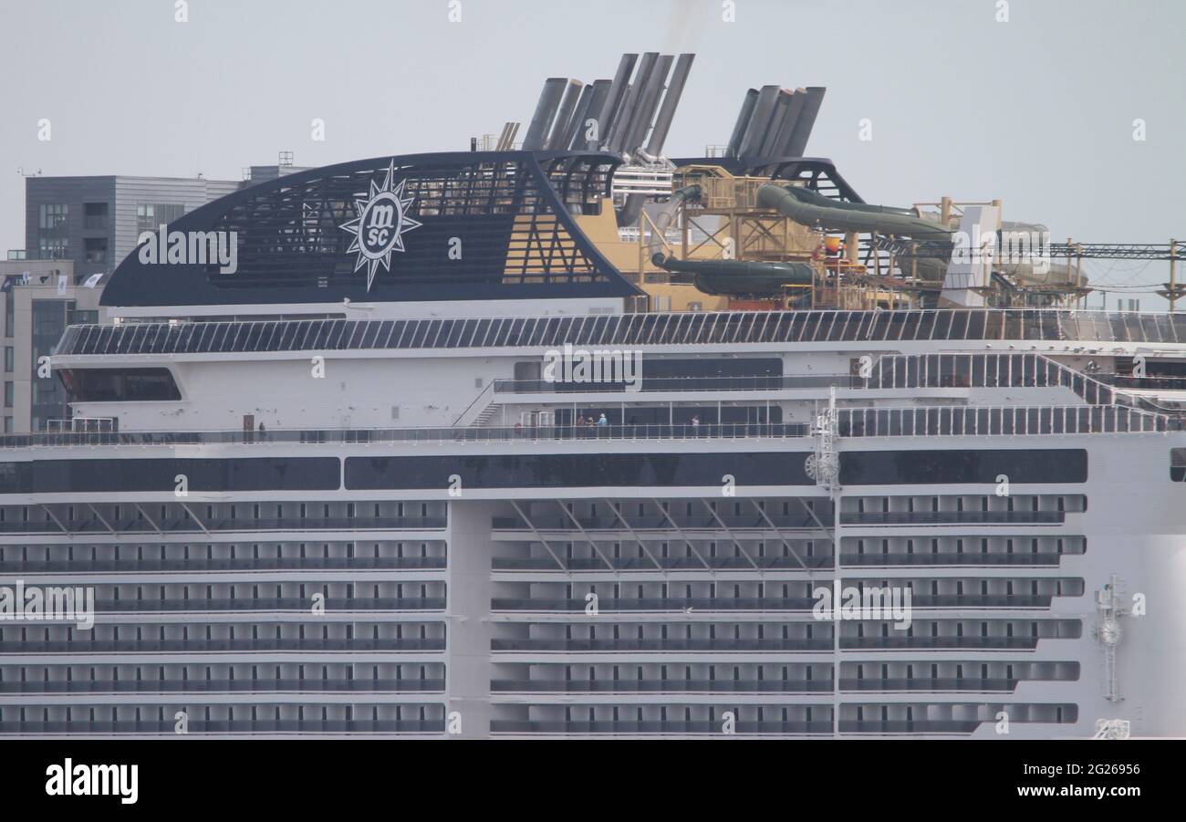 MSC Virtuoso Maiden Voyage To Liverpool Stock Photo Alamy