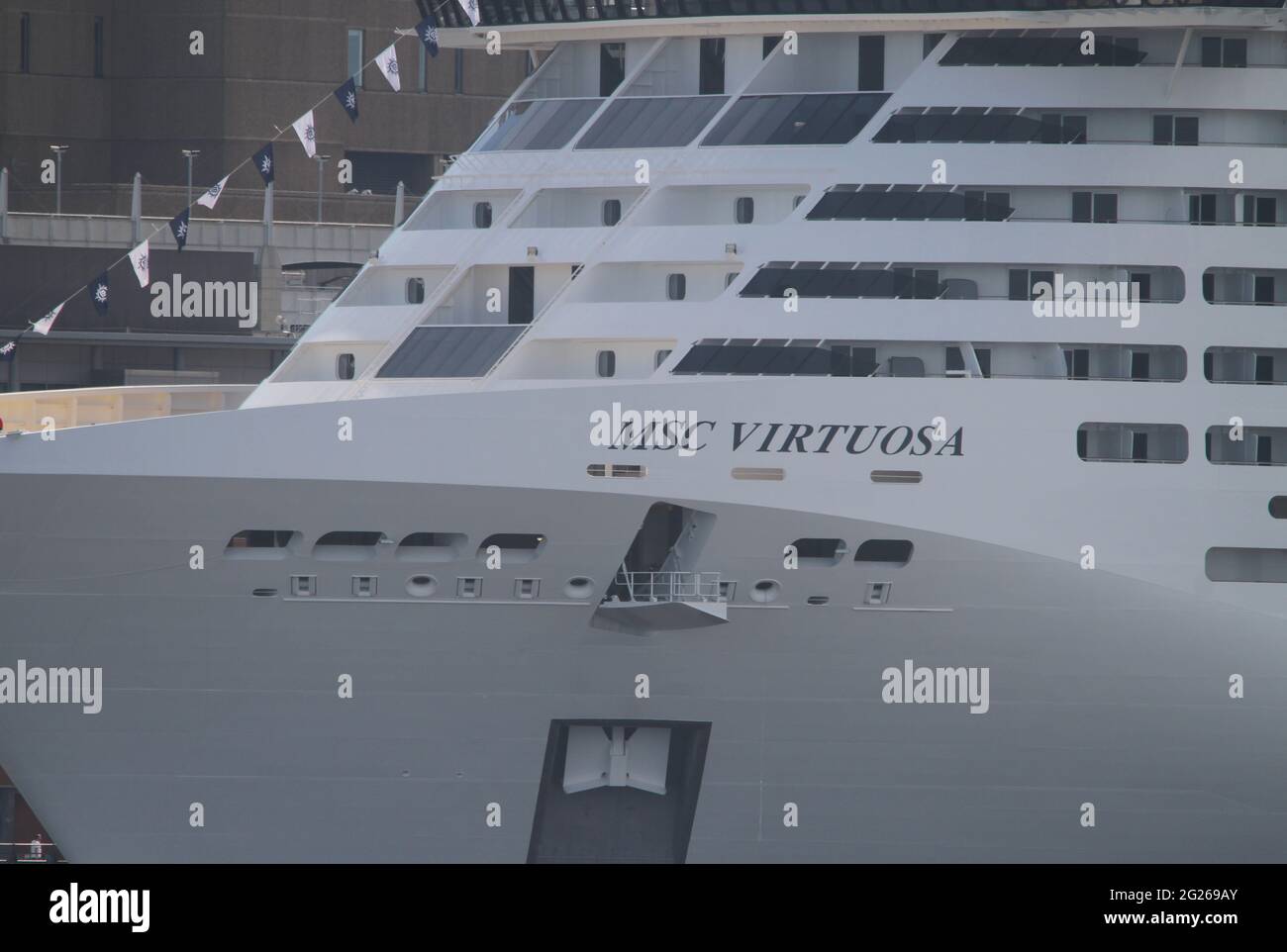 MSC Virtuoso Maiden Voyage To Liverpool Stock Photo Alamy