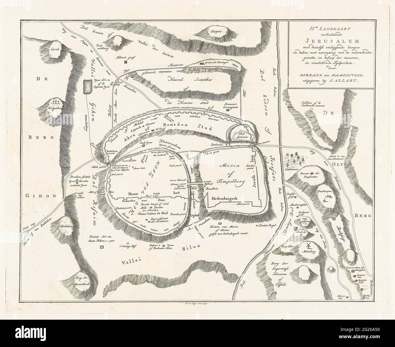 Jerusalem map; 11th map Disappointed Jerusalem with the descendant ...