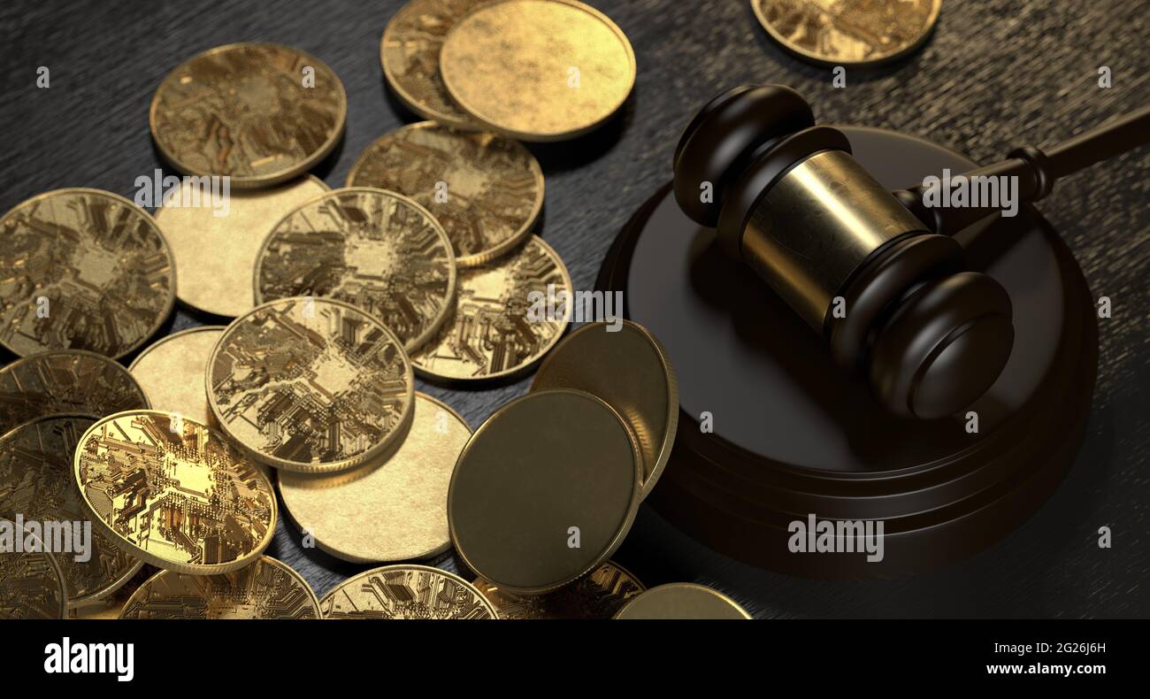 NFT Non Fungible Token Digital Bitcoin Crypto Currency Law Lawyer  Regulation With Judge Hammer Stock Photo - Alamy