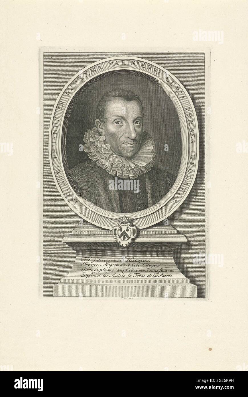Portrait of Jacques Auguste de Thou. Jacques Auguste de Thou, French