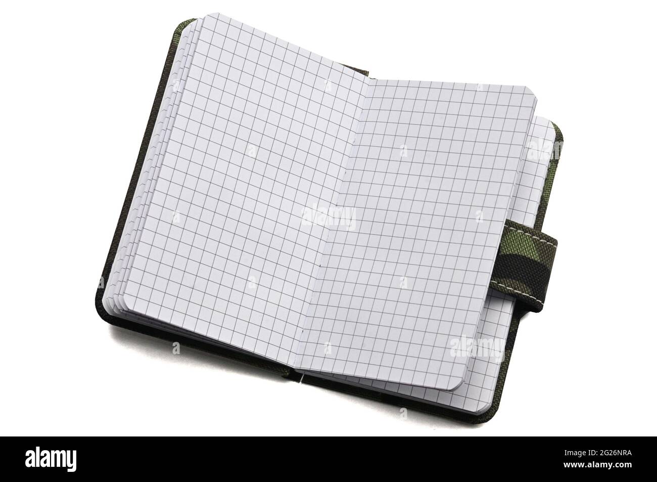 Notepad in military design for everyday notes and notes on a white ...