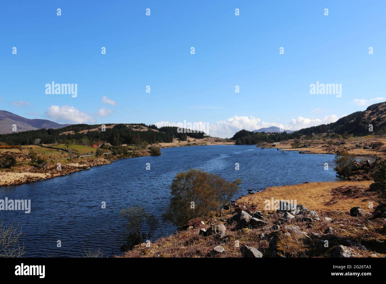 Beautiful view of clear lake in the Killarney National Park, Ireland