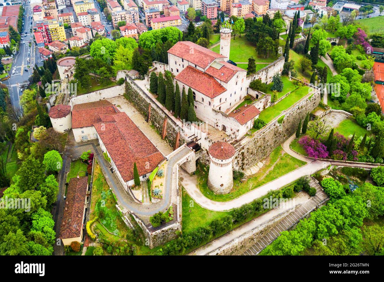 Aerial view medieval italian town hi-res stock photography and images ...