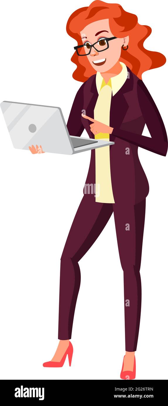 businesswoman video calling to children on laptop cartoon vector Stock  Vector Image & Art - Alamy