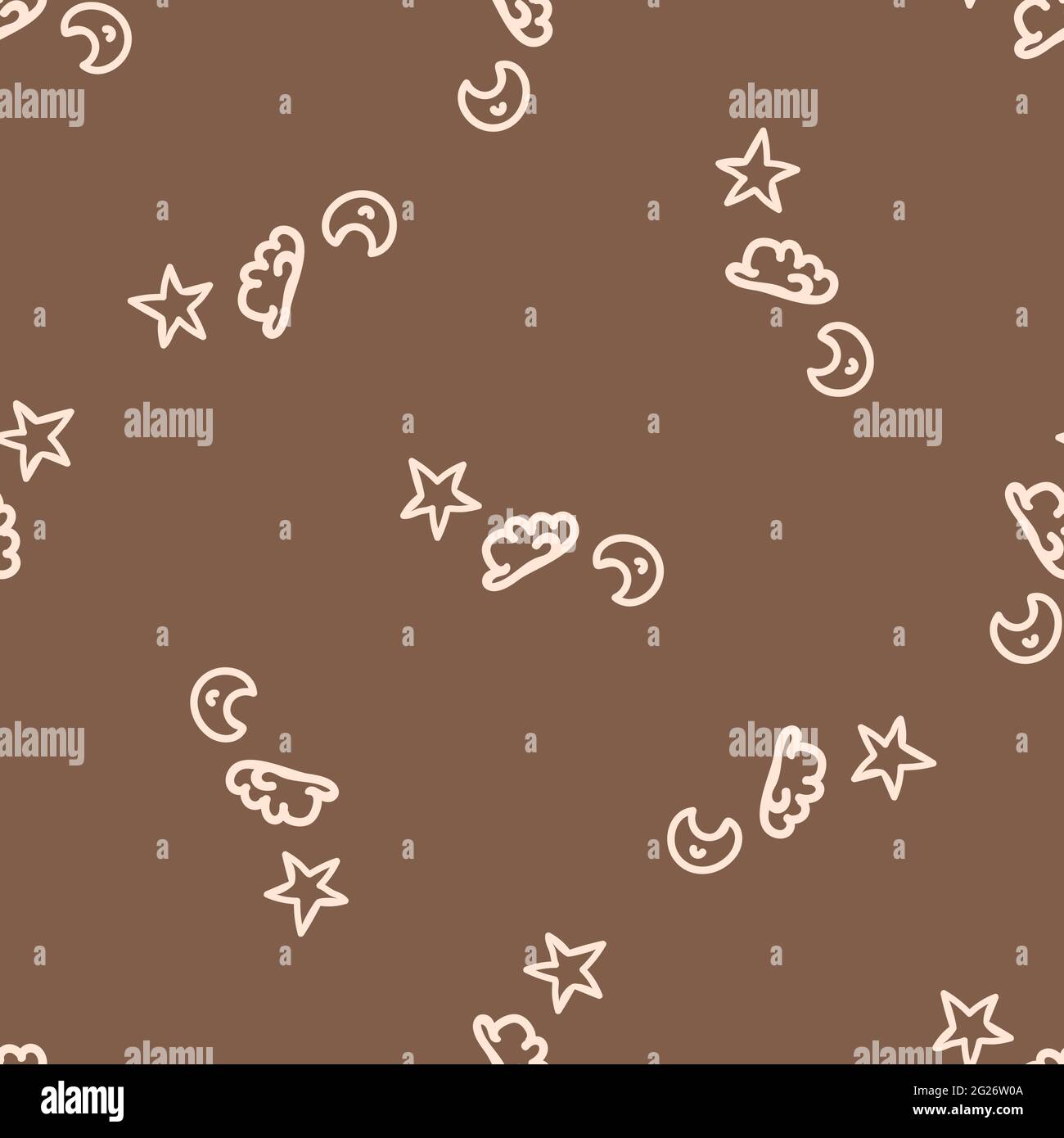 Seamless background butterfly gender neutral pattern. Whimsical minimal  earthy 2 tone color. kids nursery wallpaper or boho cartoon pet fashion all  Stock Vector Image & Art - Alamy