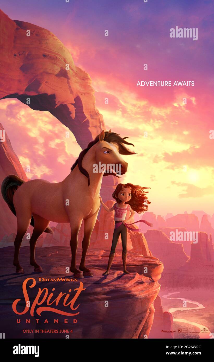 RELEASE DATE: June 4, 2021 TITLE: Spirit Untamed STUDIO: DreamWorks Animation DIRECTOR: Elaine Bogan PLOT: Lucky Prescott's life is changed forever when she moves from her home in the city to a small frontier town and befriends a wild mustang named Spirit. STARRING: ISABELA MERCED as Lucky Prescott (voice) (Credit Image: © DreamWorks Animation/Entertainment Pictures) Stock Photo