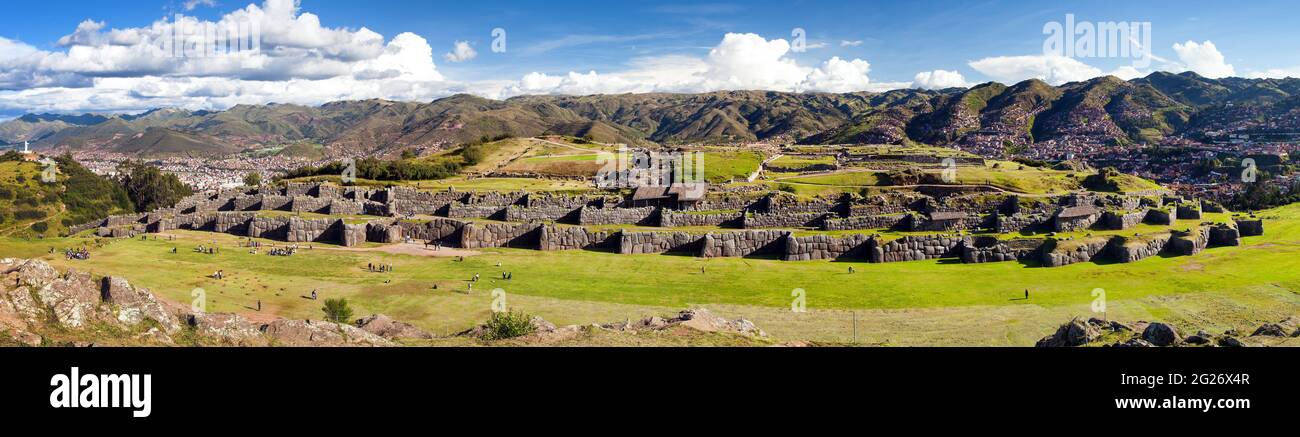 Panoramic View Of Sacsayhuaman Inca Ruins In Cusco Or Cuzco Town Peru panoramic-view-of-sacsayhuaman-inca-ruins-in-cusco-or-cuzco-town-peru
