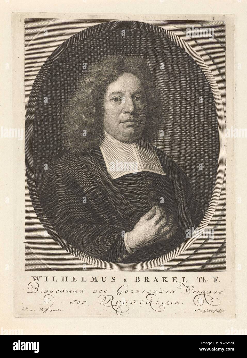 Portrait of Willem van Brakel. Willem van Brakel, a Rotterdam preacher ...