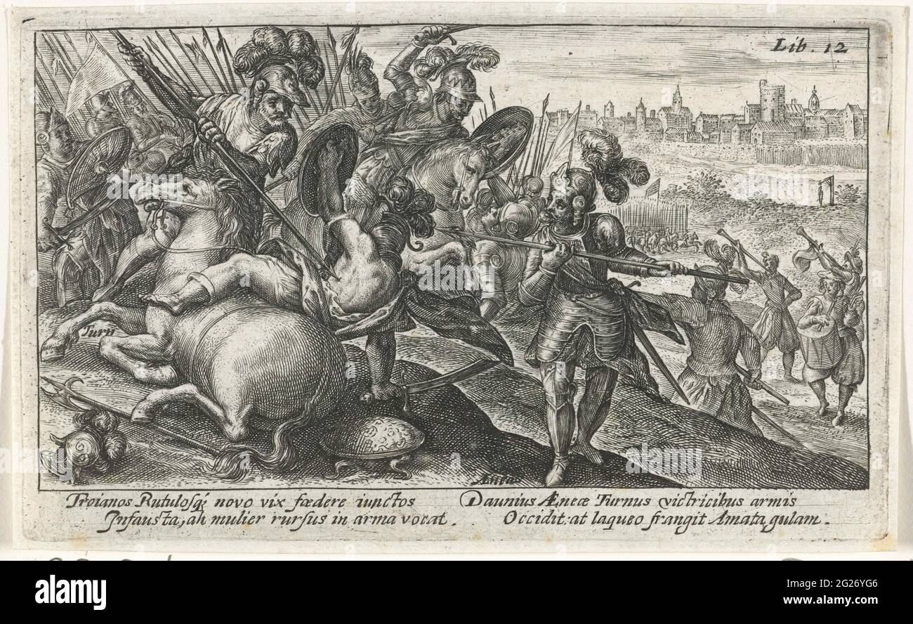 Aeneas kills turnus; Speculum Aeneidis Virgilianae. During a twofight